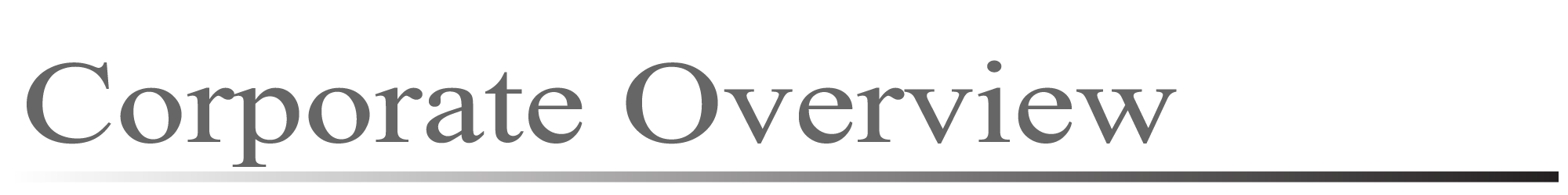 Corporate Overviw 会社概要
